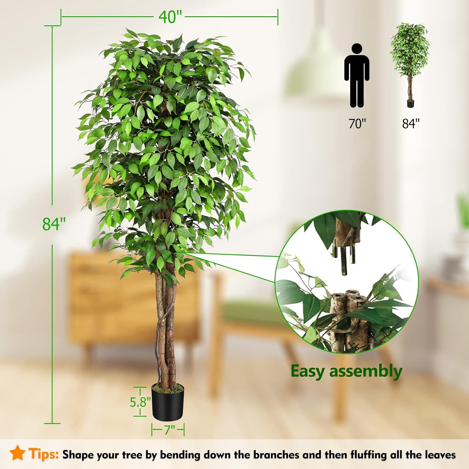 Realistyczny sztuczny drzewko  – Monstera Adansonii recenzja i cena